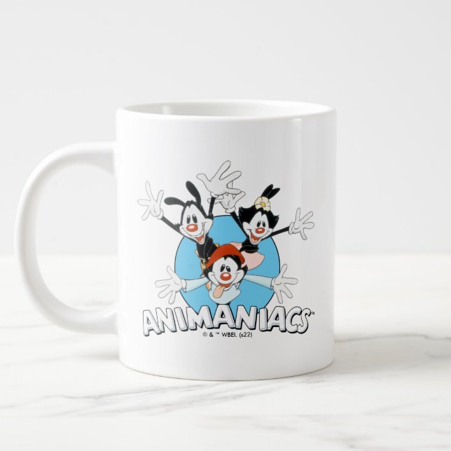 Caneca De Café Grande Animaniacs | Warner Siblings Wide Arms Graphic (Esquerda)