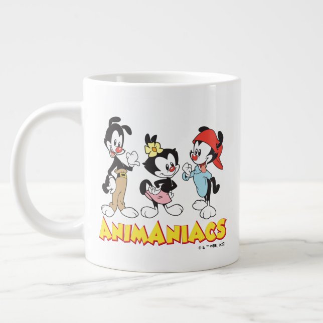 Caneca De Café Grande Animaniacs | Yakko, Dot e Wakko Permanente (Esquerda)