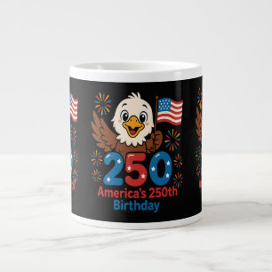 Caneca De Café Grande Aniversário de 250 anos da América - 250 Anos Band