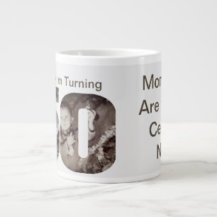 Caneca De Café Grande Aniversário de 50 anos Nome da Criança Foto