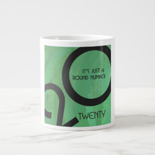 Caneca De Café Grande Aniversário do 20 da Década Verde