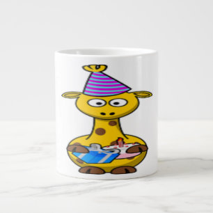 CANECA DE CAFÉ GRANDE "ANIVERSÁRIO FELIZ" GIRAFFE