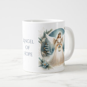 Caneca De Café Grande Anjo Celestial Lanterna de Esperança do Inverno