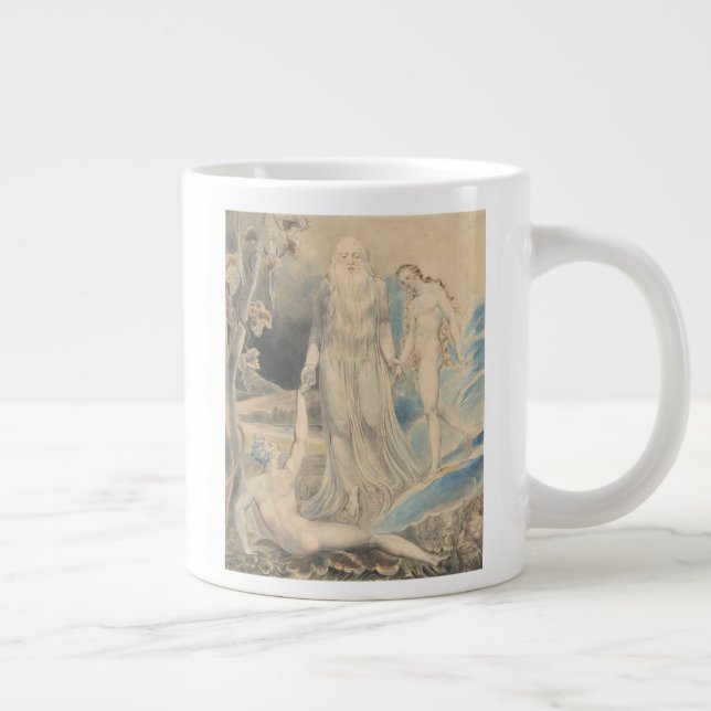 Caneca De Café Grande Anjo da Presença Divina Trazendo Eva a Adam (Direita)