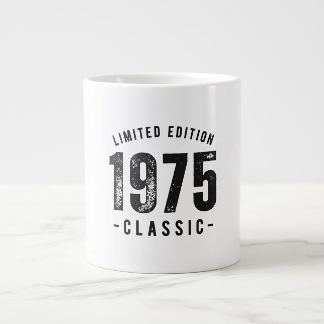Caneca De Café Grande Ano de Nascimento Clássico de 1975 (Frente)