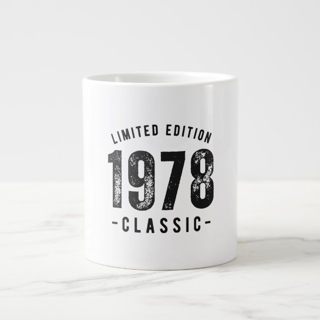 Caneca De Café Grande Ano de Nascimento Clássico de 1978 (Frente)