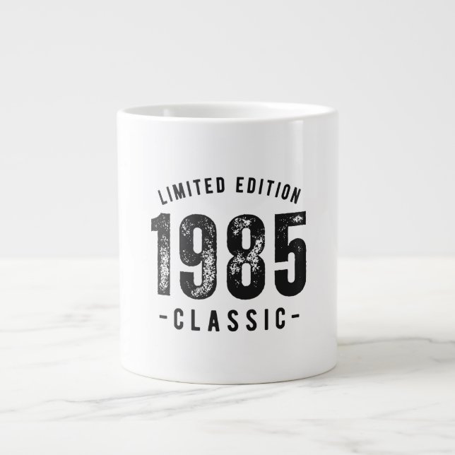 Caneca De Café Grande Ano de Nascimento Clássico de 1985 (Frente)