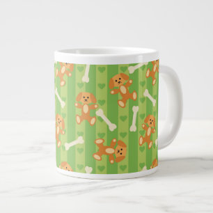 Caneca De Café Grande antecedentes com cães e ossos