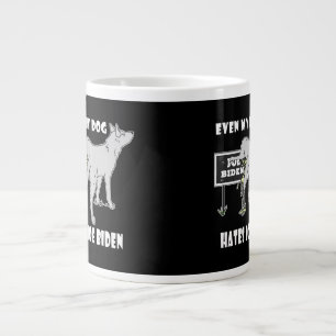 Caneca De Café Grande Anti Joe Biden Meu Cachorro Odeia Biden Humor Polí
