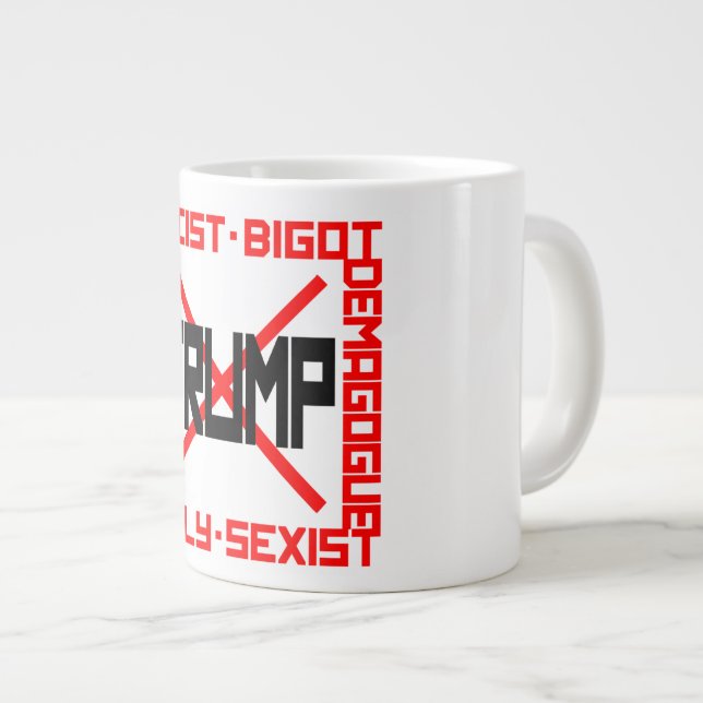 Caneca De Café Grande Anti-Trump (Frente Esquerda)