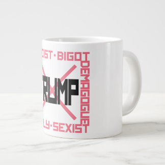 Caneca De Café Grande Anti-Trump Rosa