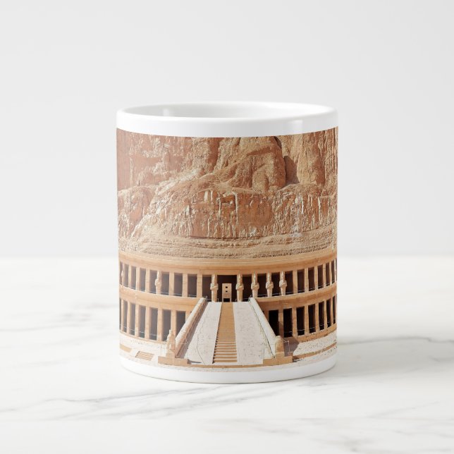 Caneca De Café Grande Antigo Egito Hatshepsut Deir Bahri Temple Luxor (Frente)