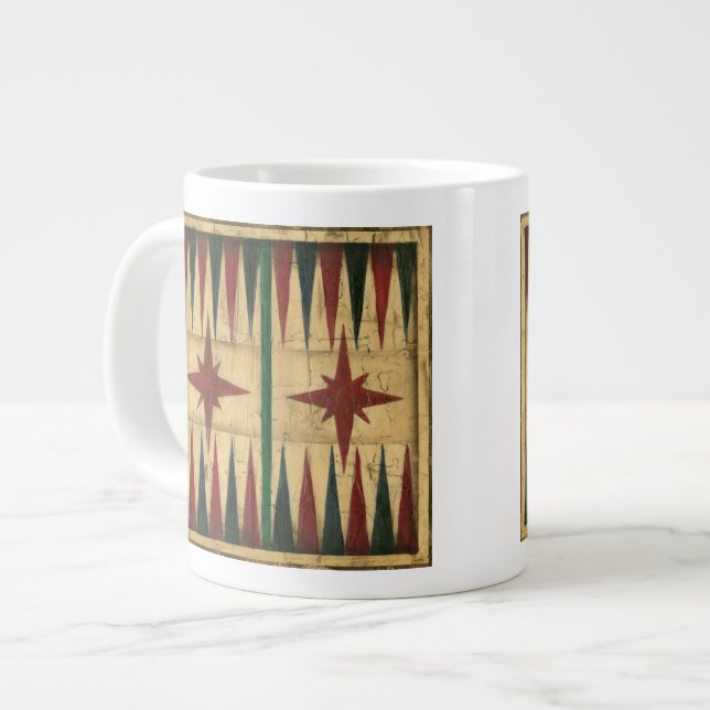 Caneca De Café Grande Antiguidade Conselho de Jogos Backgammon por Ethan (Frente Esquerda)