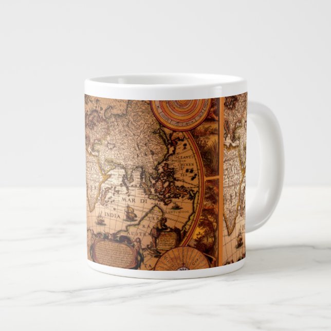 Caneca De Café Grande Antiguidade - Mapa Jumbo Sopp Mug (Frente Esquerda)