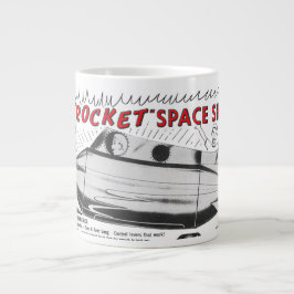 Caneca De Café Grande Anúncio de Nave Espacial a Jato Vintage