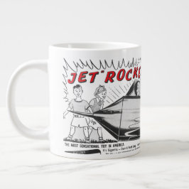 Caneca De Café Grande Anúncio de Nave Espacial a Jato Vintage