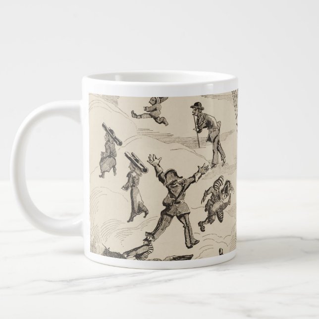 Caneca De Café Grande Anúncio Francês Para Fabricante De Balões (Esquerda)