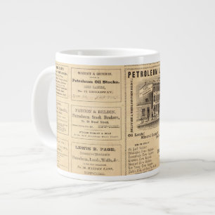 Caneca De Café Grande Anúncios de New York e Pennsylvania Oil