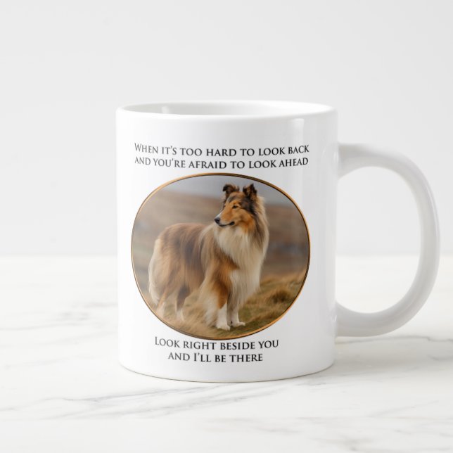 Caneca De Café Grande Ao Lado De Você Collie (Direita)