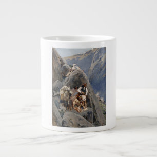 Caneca De Café Grande Apache Warriors: Escorregada pela Cavalaria Americ