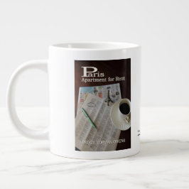 Caneca De Café Grande "Apartamento de Paris para Aluguel"
