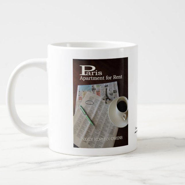 Caneca De Café Grande "Apartamento de Paris para Aluguel" (Esquerda)