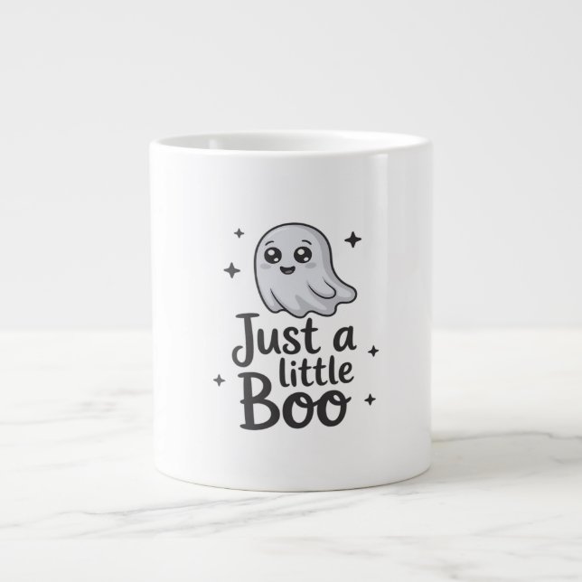 Caneca De Café Grande Apenas Pequeno Boo Design Divertido (Frente)