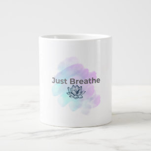 Caneca De Café Grande Apenas Respire 🌿
