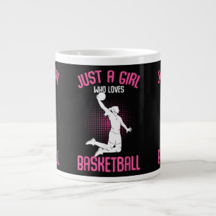 Caneca De Café Grande Apenas uma Garota que Ama Basquetebol Crianças Gar
