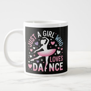 Caneca De Café Grande Apenas uma Garota que Ama Dança