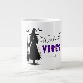 Caneca De Café Grande "Apenas Víblias Malvadas" - Bruxa Negra Halloween