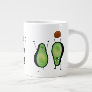 Caneca De Café Grande aplausos engraçada do Avocado fica verde