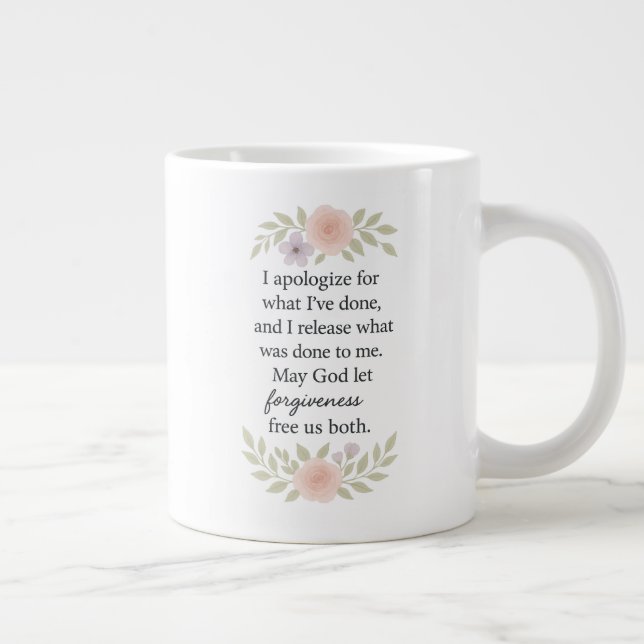 Caneca De Café Grande Apology/Forgiveness  (Direita)