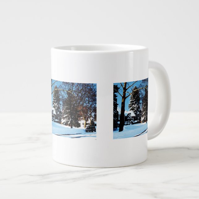 Caneca De Café Grande Após a tempestade de neve (Frente Esquerda)