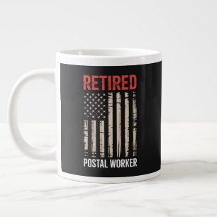 Caneca De Café Grande Aposentadoria de Funcionário Postal Aposentado
