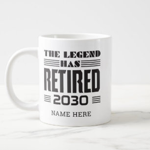 Caneca De Café Grande Aposentadoria Personalizada A Lenda se Aposentou