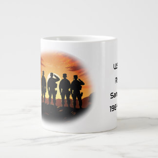 Caneca De Café Grande Apreciação de Membro do Serviço Personalizável