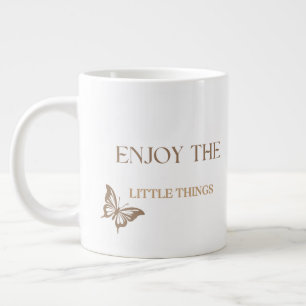 Caneca De Café Grande Apreciar as Pequenas Coisas, Presente de Bem-Estar