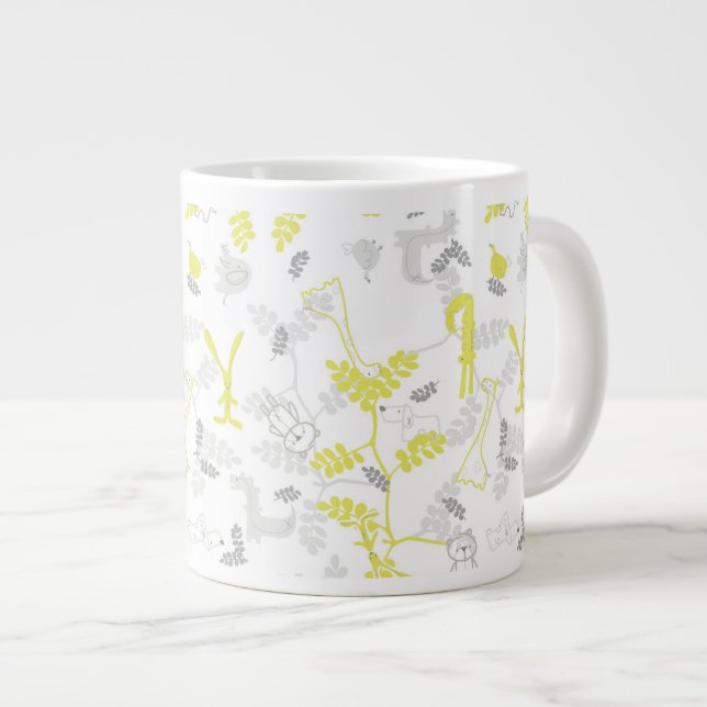 Caneca De Café Grande apresentação de padrões para bebês 2 (Frente Esquerda)