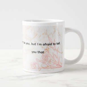Caneca De Café Grande . Apresentando a mensagem sentida "Sinto sua falta