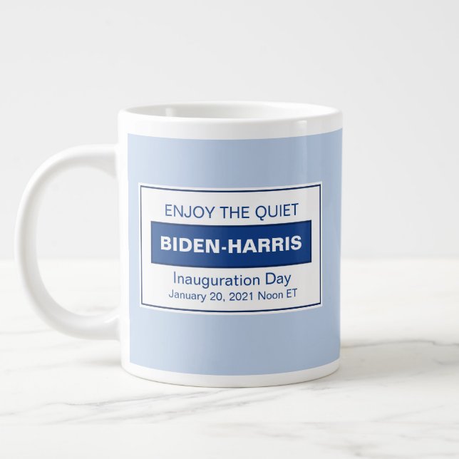 Caneca De Café Grande Aproveite a Quiet Harris Inauguration 2025 (Esquerda)