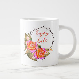 Caneca De Café Grande Aproveite a vida