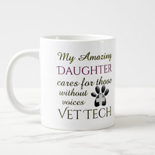 Caneca De Café Grande Aqueles Sem Voz Filha Vet Tech