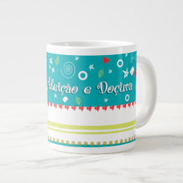 Caneca De Café Grande Aqui tem Afeição e Doçura