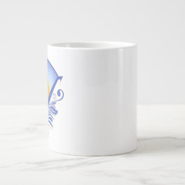 Caneca De Café Grande Aqui vem o Sol - Gráfico do Sol Vibrante