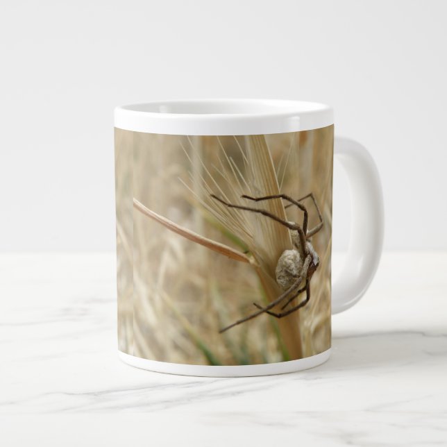 Caneca De Café Grande Aranha e Ovo Cama (Frente Esquerda)
