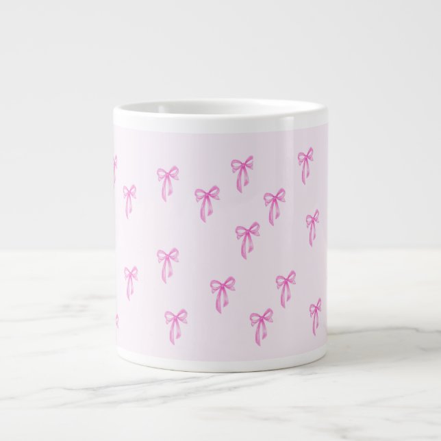 Caneca De Café Grande Arco de Coquette Girly Bonito (Frente)
