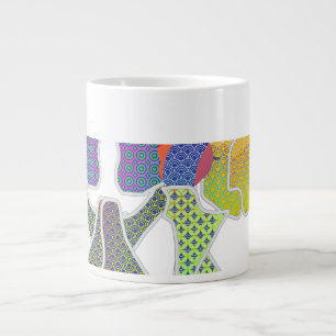 Caneca De Café Grande Arcos com Padrões