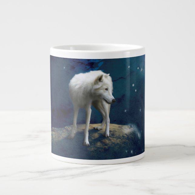 CANECA DE CAFÉ GRANDE ARCTIC WOLF MOON STRIDER (Frente)
