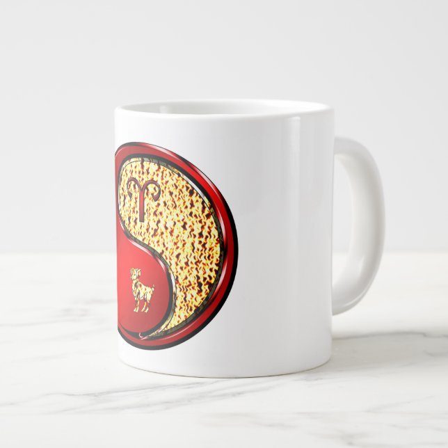 Caneca De Café Grande Áries (Frente Esquerda)
